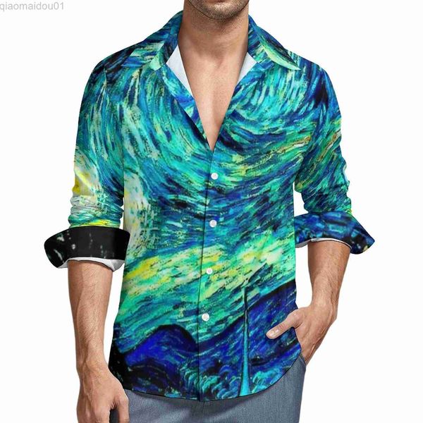 men's casual shirts mountains famous painting shirt man starry night vincent van gogh casual shirts autumn y2k custom blouses fashion o, White;black
men's casual shirts mountains famous painting shirt man starry night vincent van gogh casual shirts autumn y2k custom blouses fashion o, White;black