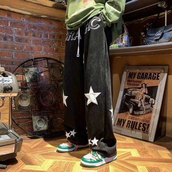 men's pants vintage print sweatpants men casual straight pants loose trousers trend fashion streetwear plus size bottoms male y2k cloth, Black
men's pants vintage print sweatpants men casual straight pants loose trousers trend fashion streetwear plus size bottoms male y2k cloth, Black