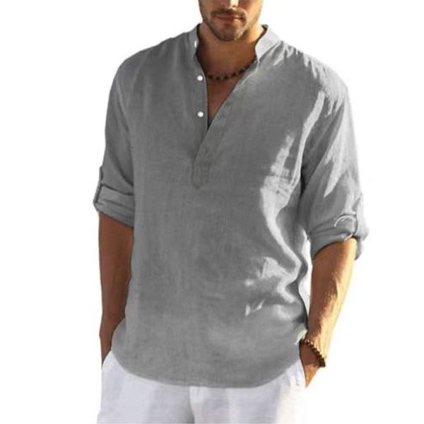 mens casual shirts casual loose shirt mens fashion stand collar pure cotton longsleeved color large wear 230720, White;black
mens casual shirts casual loose shirt mens fashion stand collar pure cotton longsleeved color large wear 230720, White;black