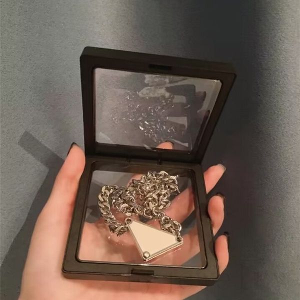 p luxury jewelry triangular designer necklace for women man trendy fashion boyfriends gifts hip hop chains for men pendants necklacks street, Silver
p luxury jewelry triangular designer necklace for women man trendy fashion boyfriends gifts hip hop chains for men pendants necklacks street, Silver