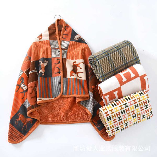h home winter scarf for winter wholesale shawl cover blanket neck and shoulder insulation small student nap office sofa cloak female ug97, Blue;gray
h home winter scarf for winter wholesale shawl cover blanket neck and shoulder insulation small student nap office sofa cloak female ug97, Blue;gray