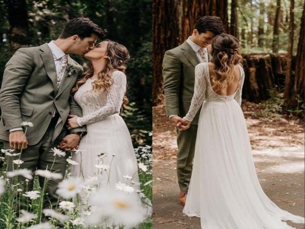 bohemian simple wedding dresses backless long sleeves sweep train country boho bridal gowns custom made3198191, White
bohemian simple wedding dresses backless long sleeves sweep train country boho bridal gowns custom made3198191, White