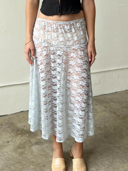 skirts see through lace women long skirt elastic low waisted floral flowy slit summer club party beach, Black
skirts see through lace women long skirt elastic low waisted floral flowy slit summer club party beach, Black