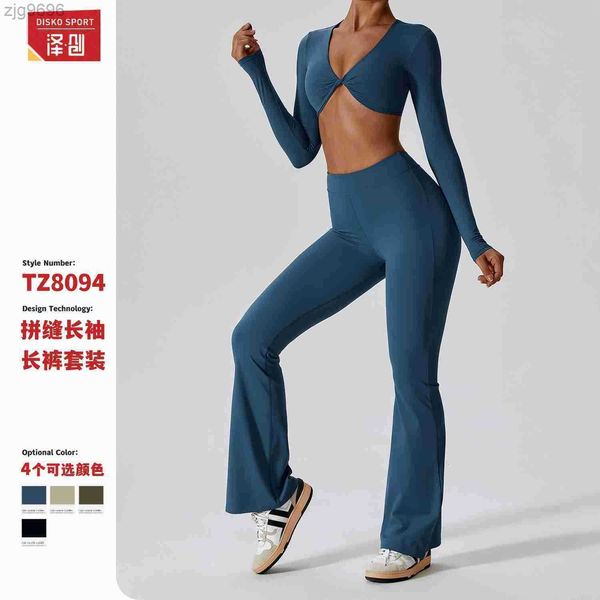 designer zechuang autumn new nude long sleeve yoga set wearing quick-drying tight fitness yoga suit for women 8094, White
designer zechuang autumn new nude long sleeve yoga set wearing quick-drying tight fitness yoga suit for women 8094, White