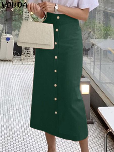 skirts elegant long 2023 summer vonda women casual solid color buttons loose fashion streetwear midi bottom femme 230720, Black
skirts elegant long 2023 summer vonda women casual solid color buttons loose fashion streetwear midi bottom femme 230720, Black