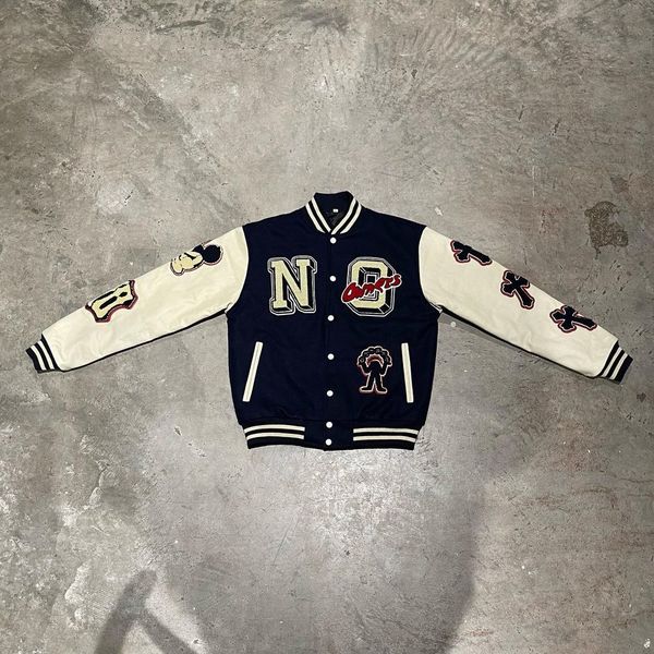 men's jackets korean fashion men cross embroidery baseball uniform jacket casual streetwear loose bomber jacket men fashion coats 23072, Black;brown
men's jackets korean fashion men cross embroidery baseball uniform jacket casual streetwear loose bomber jacket men fashion coats 23072, Black;brown