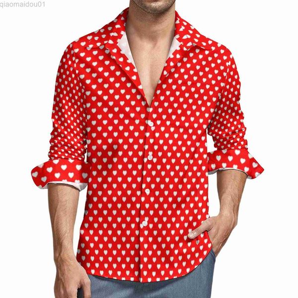 men's casual shirts red white heart shirt polka dot valentines day casual shirts long sleeve graphic y2k blouses autumn vintage oversiz, White;black
men's casual shirts red white heart shirt polka dot valentines day casual shirts long sleeve graphic y2k blouses autumn vintage oversiz, White;black