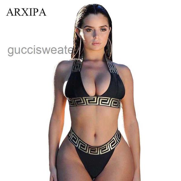 arxipa bikini sets for women bandage swimsuit crop swimwear thong bathing suit high cut beachwear solid print new bather, White;black
arxipa bikini sets for women bandage swimsuit crop swimwear thong bathing suit high cut beachwear solid print new bather, White;black