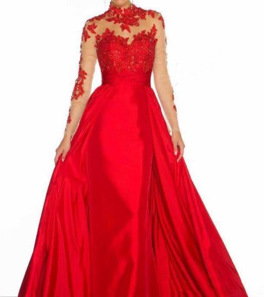 sheer red prom dresses long high neck lace taffeta aline applique sleeve backless formal evening gowns new style custom7708952, Black
sheer red prom dresses long high neck lace taffeta aline applique sleeve backless formal evening gowns new style custom7708952, Black