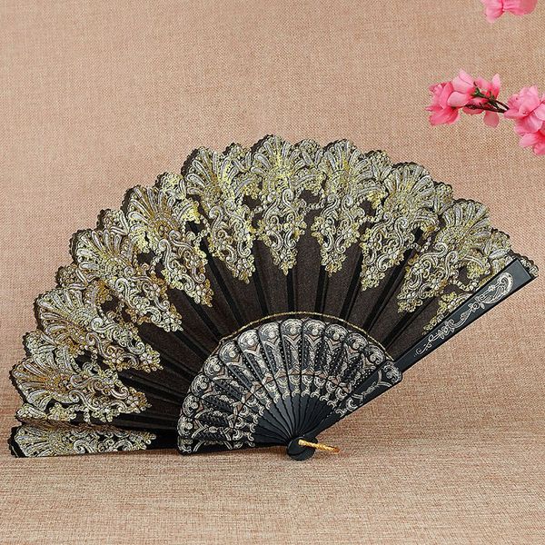 folding hand held flower fan 9 colors summer chinese style dance wedding lace colorful fans, White
folding hand held flower fan 9 colors summer chinese style dance wedding lace colorful fans, White