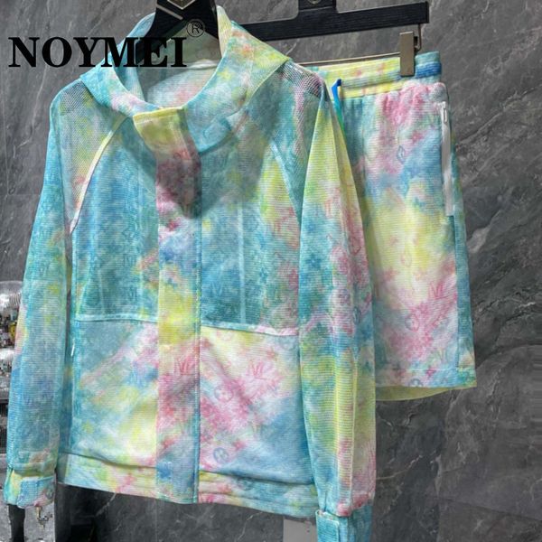 men's tracksuits noymei cartoon gradient mesh sunscreen suit hooded jacket shorts casual sports twopiece 2023 summer set fashion wa1784, Gray
men's tracksuits noymei cartoon gradient mesh sunscreen suit hooded jacket shorts casual sports twopiece 2023 summer set fashion wa1784, Gray