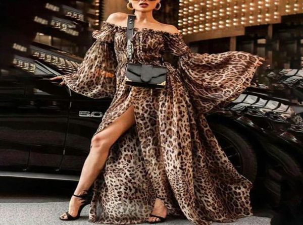 women leopard print summer dress 2020 off shoulder slash neck split long maxi dress puff sleeve elegant evening party4490340, Black;gray
women leopard print summer dress 2020 off shoulder slash neck split long maxi dress puff sleeve elegant evening party4490340, Black;gray