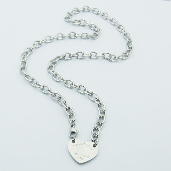 titanium steel jewelry wholesale t letter peach heart thick necklace women's single peach heart necklace, Silver
titanium steel jewelry wholesale t letter peach heart thick necklace women's single peach heart necklace, Silver
