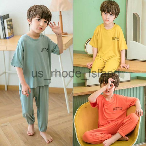 pajamas summer kid pajamas set boys girls modal solid pyjamas and pants clothes toddler clothing sleepwear homewear x0721, Blue;red
pajamas summer kid pajamas set boys girls modal solid pyjamas and pants clothes toddler clothing sleepwear homewear x0721, Blue;red