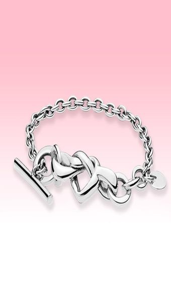 925 sterling silver hand chain women wedding jewelry with original box for new knotted heart t-bar bracelet5096086, Golden;silver
925 sterling silver hand chain women wedding jewelry with original box for new knotted heart t-bar bracelet5096086, Golden;silver