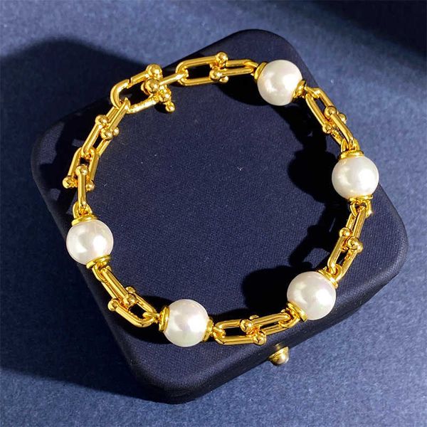 french style temperament u-shaped bamboo knot pearl chain link horseshoe bracelet tiffay's new trendy set, Black
french style temperament u-shaped bamboo knot pearl chain link horseshoe bracelet tiffay's new trendy set, Black