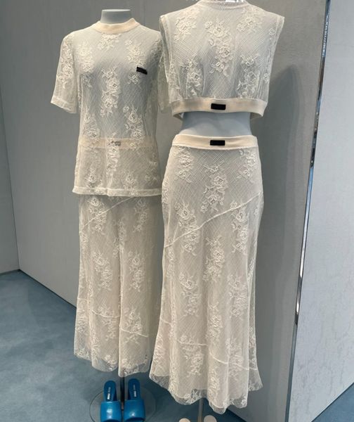 women's tshirt 150808 150809 fashion classic trendy luxury design pure lace perspective short sleeve tshirt vest tank skirt m5 230720, White
women's tshirt 150808 150809 fashion classic trendy luxury design pure lace perspective short sleeve tshirt vest tank skirt m5 230720, White
