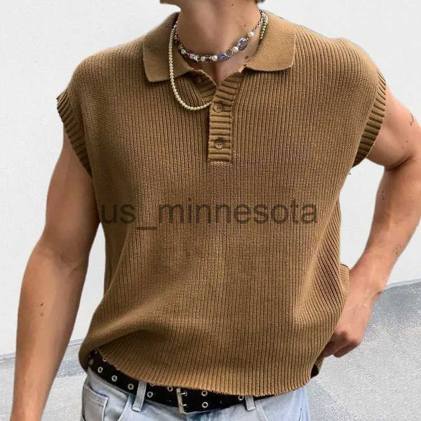men's sweaters leisure solid knitting men sleeveless buttoned turndown collar knit vest shirts 2023 spring summer men's clothing, White;black
men's sweaters leisure solid knitting men sleeveless buttoned turndown collar knit vest shirts 2023 spring summer men's clothing, White;black