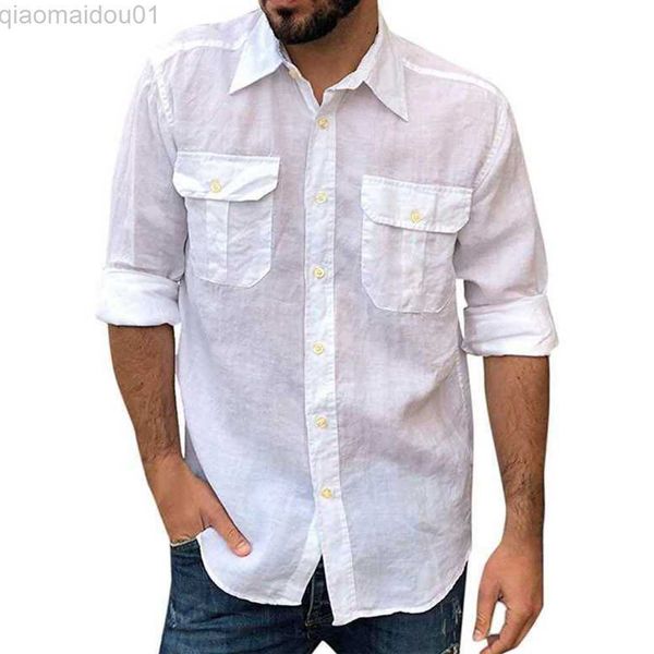 men's casual shirts men cotton linen collared dress shirt long sleeve blouse button down shirts mens casual summer t-shirt l230721, White;black
men's casual shirts men cotton linen collared dress shirt long sleeve blouse button down shirts mens casual summer t-shirt l230721, White;black
