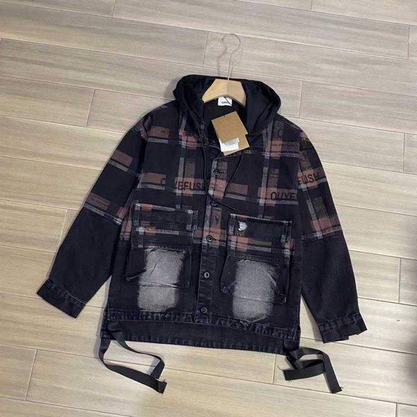 fashion tb plaid mens denim jackets burb designer jacket men women long hooded jacket embroidered cardigan coat, Black;brown
fashion tb plaid mens denim jackets burb designer jacket men women long hooded jacket embroidered cardigan coat, Black;brown