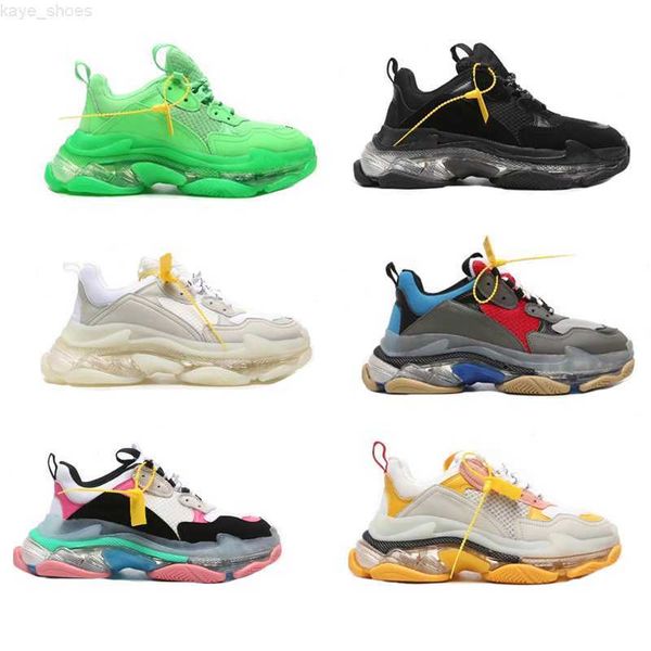 triple s sneaker neon green men designer shoes women low lacing-up platform shoe luxury leather mesh clear sole casual shoes no8, Black
triple s sneaker neon green men designer shoes women low lacing-up platform shoe luxury leather mesh clear sole casual shoes no8, Black