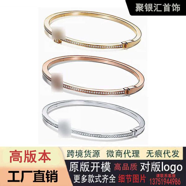 designer new tiffay tiff925 silver simple fashion versatile classic light luxury diamond double t bracelet, Golden;silver
designer new tiffay tiff925 silver simple fashion versatile classic light luxury diamond double t bracelet, Golden;silver