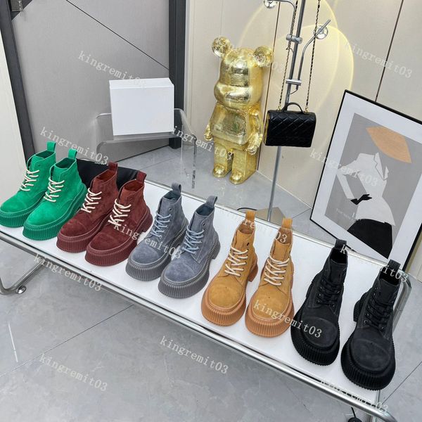 designer chelsea boots yellow boot women ankle lace-up vintage suede thick bottom boots fashion desert women platform combat booties, Black
designer chelsea boots yellow boot women ankle lace-up vintage suede thick bottom boots fashion desert women platform combat booties, Black