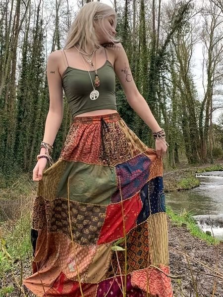 skirts boho hippie patchwork drawstring skirts high waist elastic draped tiered womens clothing 230720, Black
skirts boho hippie patchwork drawstring skirts high waist elastic draped tiered womens clothing 230720, Black