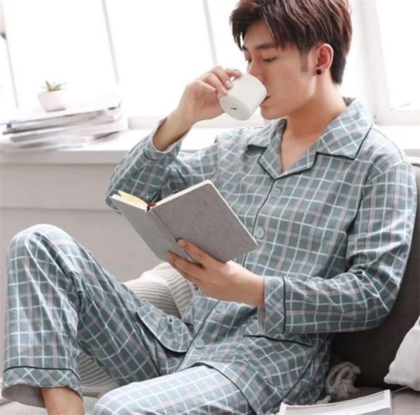 men039s sleepwear 100 cotton pijama for men 2 pieces lounge pyjamas plaid spring bedgown home clothes man pjs pure pajamas set7372161, Black;brown
men039s sleepwear 100 cotton pijama for men 2 pieces lounge pyjamas plaid spring bedgown home clothes man pjs pure pajamas set7372161, Black;brown