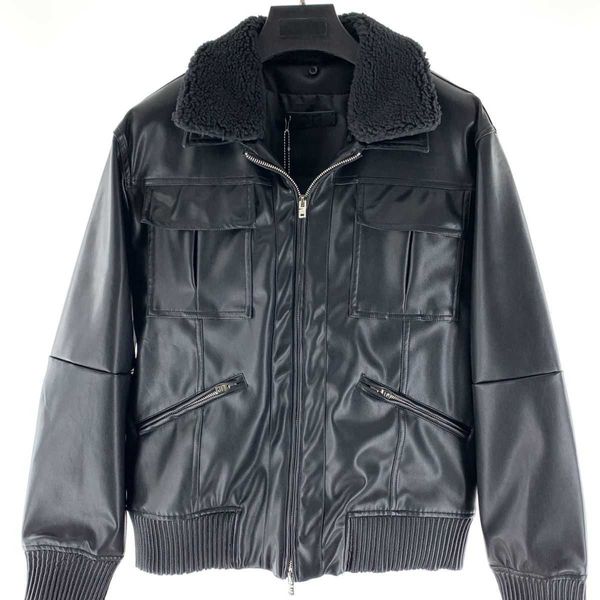 a merican hip-hop clothing men leather jackets miri designer jacket mens fur collar motorcycle jacket black leather coat, Black;brown
a merican hip-hop clothing men leather jackets miri designer jacket mens fur collar motorcycle jacket black leather coat, Black;brown