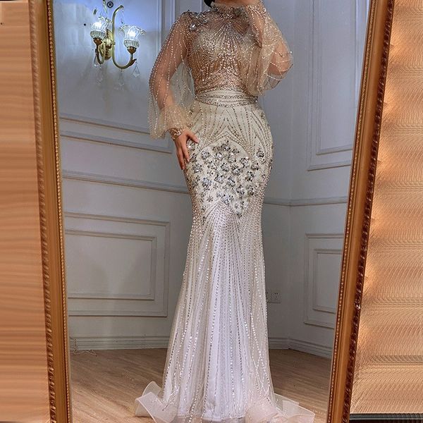 luxury champagne mermaid formal prom dresses 2023 long puffy sleeves beading crystal arabic dubai women celebrity evening gowns customed ves, Black
luxury champagne mermaid formal prom dresses 2023 long puffy sleeves beading crystal arabic dubai women celebrity evening gowns customed ves, Black
