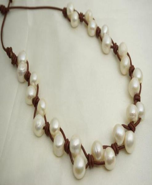 new arriver pearl leather jewelleryhandwork white color freshwater pearl black leather necklace911mm 100 real pearls6713488
new arriver pearl leather jewelleryhandwork white color freshwater pearl black leather necklace911mm 100 real pearls6713488