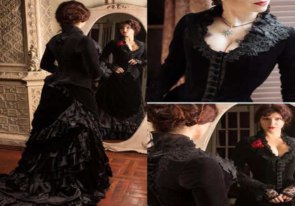 gothic victorian black wedding dress velvet long sleeves tiers skirt long vintage bridal gowns lace appliques corset winter bustle5037969, White
gothic victorian black wedding dress velvet long sleeves tiers skirt long vintage bridal gowns lace appliques corset winter bustle5037969, White