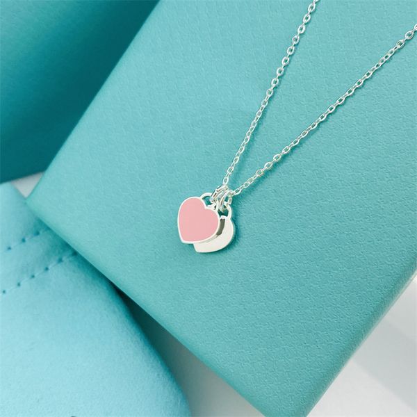 new pendant necklaces two heart-shaped diamond women's titanium steel letter t men designer luxury gift birthday wedding party jewelry, Silver
new pendant necklaces two heart-shaped diamond women's titanium steel letter t men designer luxury gift birthday wedding party jewelry, Silver