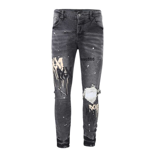 and amirly new high light blue style washed street old patchwork women's embroidery hole jeans men's
and amirly new high light blue style washed street old patchwork women's embroidery hole jeans men's