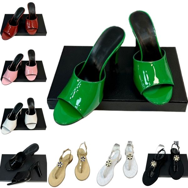 sandals diamond flower slippers genuine leather designer shoes women's party shoes metal letter beach shoes patent leather high heels s, Black
sandals diamond flower slippers genuine leather designer shoes women's party shoes metal letter beach shoes patent leather high heels s, Black