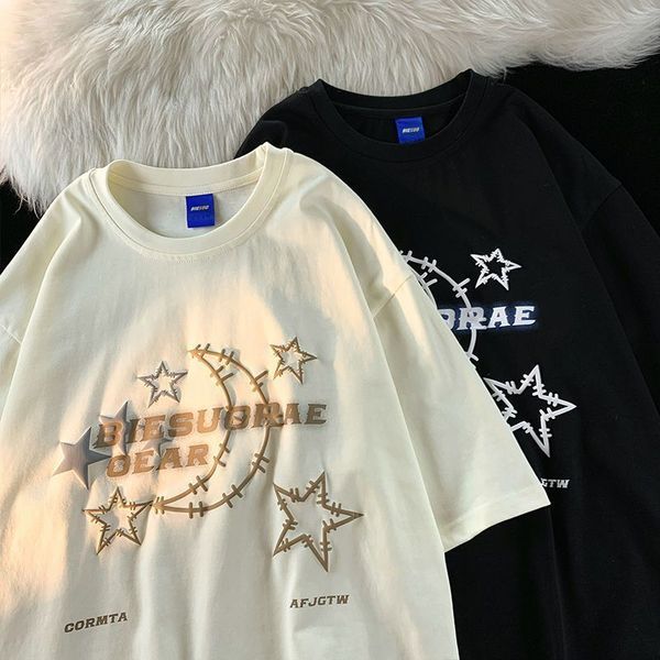 women's tshirt summer american tshirt for men and women loose fitting casual fashion brand printed short sleeved trend versatile 230720, White
women's tshirt summer american tshirt for men and women loose fitting casual fashion brand printed short sleeved trend versatile 230720, White
