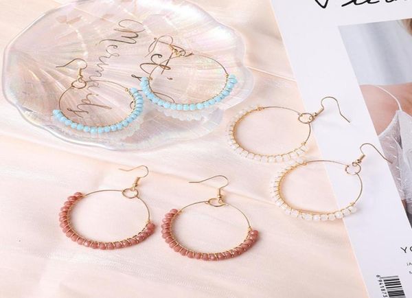 hoop huggie bohemian round circle beads earrings fashion handmade gold color big circle earing for women party wedding holiday jew5501993, Golden;silver
hoop huggie bohemian round circle beads earrings fashion handmade gold color big circle earing for women party wedding holiday jew5501993, Golden;silver