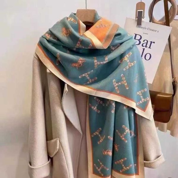luxury h home women's scarves online store family letter junma high end imitation cashmere scarf winter korean version thick air condit, Blue;gray
luxury h home women's scarves online store family letter junma high end imitation cashmere scarf winter korean version thick air condit, Blue;gray