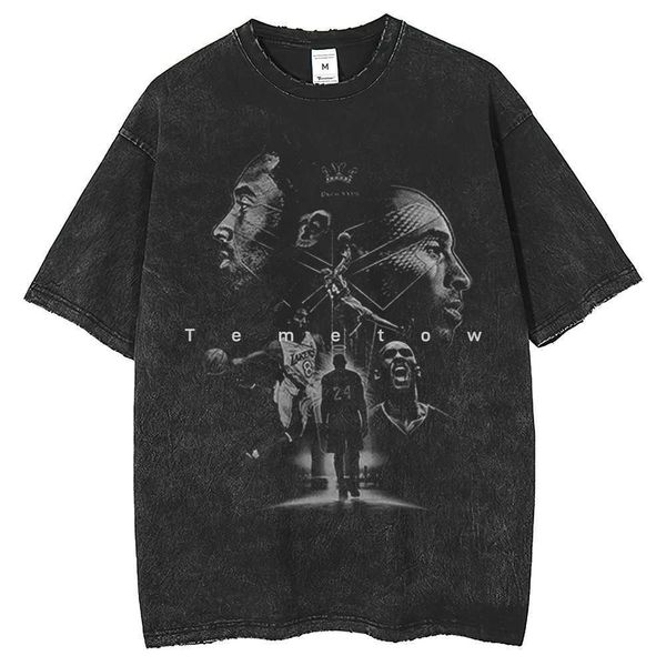 kobe printed t-shirt american washed and worn short sleeved half sleeved trendy small neckline design summer men's and women's sty, White;black
kobe printed t-shirt american washed and worn short sleeved half sleeved trendy small neckline design summer men's and women's sty, White;black