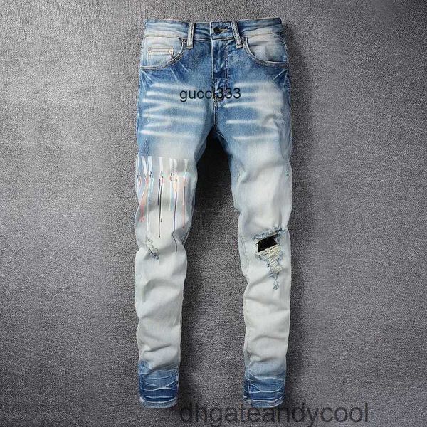 hole street light amirly letter high denim fashion brand jeans wash water designer jeans men's pants man printing elastic slim fit pant, Blue
hole street light amirly letter high denim fashion brand jeans wash water designer jeans men's pants man printing elastic slim fit pant, Blue