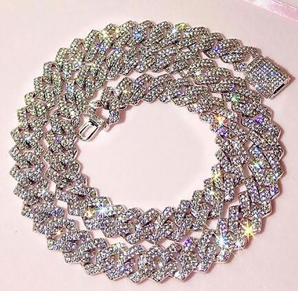 iced out 14mm prong cuban link chain necklace for women bling clustered rhinestones pave miami choker jewellery 16-24inch cuban chains, Silver
iced out 14mm prong cuban link chain necklace for women bling clustered rhinestones pave miami choker jewellery 16-24inch cuban chains, Silver