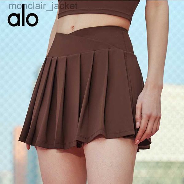 desginer alo yoga bra short skirt outdoor fake two piece sports pleated skirt women's high waist tight fit anti shining tennis skirt, Black
desginer alo yoga bra short skirt outdoor fake two piece sports pleated skirt women's high waist tight fit anti shining tennis skirt, Black