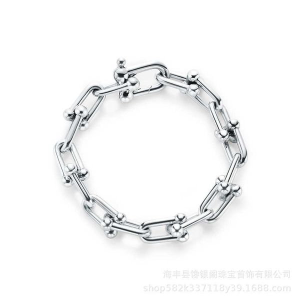 high version tiffay s925 silver classic fashion simple versatile style cool popular u-shaped bracelet ion5, Black
high version tiffay s925 silver classic fashion simple versatile style cool popular u-shaped bracelet ion5, Black