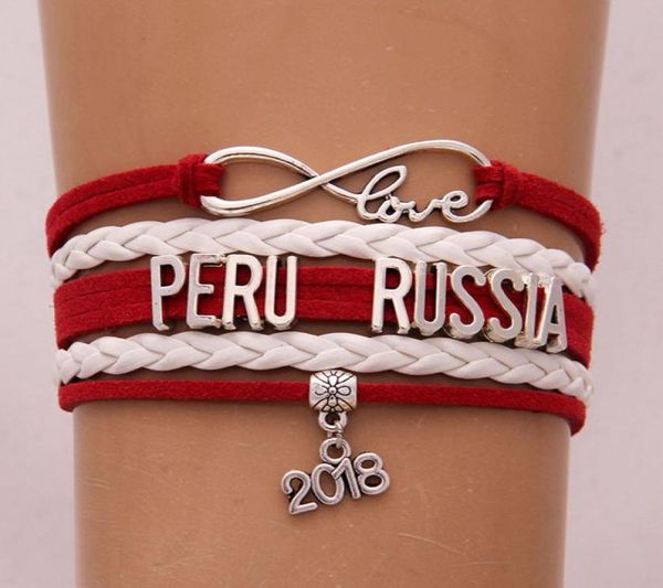 infinity love peru russia bracelet 2018 soccer charm leather wrap men sport bracelets bangles for women jewelry3608448, Golden;silver
infinity love peru russia bracelet 2018 soccer charm leather wrap men sport bracelets bangles for women jewelry3608448, Golden;silver