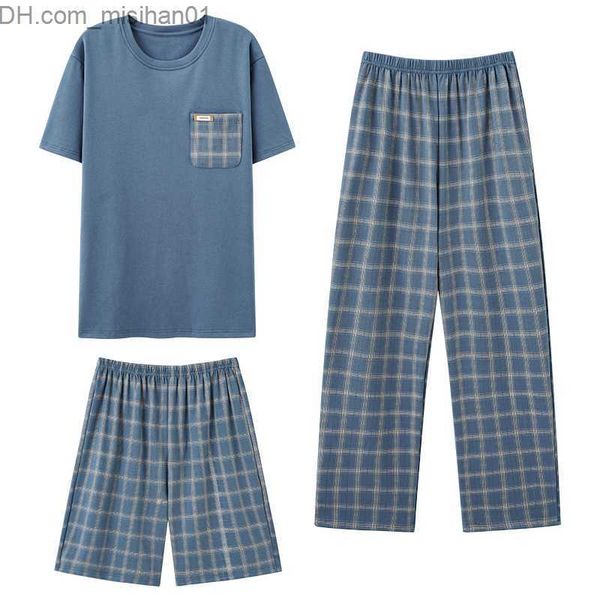 men's sleepwear shorts+pants 3 pieces/set men's cotton pajama set summer casual pajamas men's large l-xxxl pajamas hombre z23, Black;brown
men's sleepwear shorts+pants 3 pieces/set men's cotton pajama set summer casual pajamas men's large l-xxxl pajamas hombre z23, Black;brown