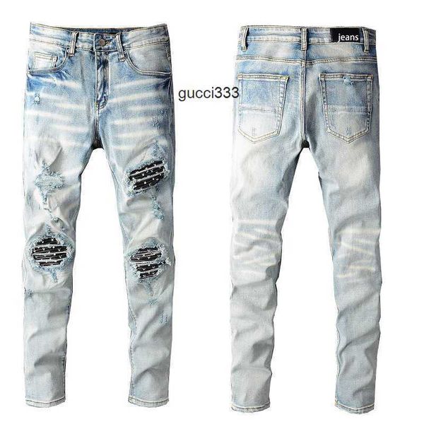 802 personality hole pants amirly high street fashion brand men's trend worn-out splice jeans slim fit designer pants qxvy, Blue
802 personality hole pants amirly high street fashion brand men's trend worn-out splice jeans slim fit designer pants qxvy, Blue