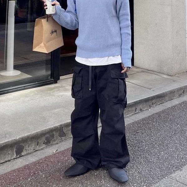 3d pockets black baggy cargo pants for men straight vintage casual trousers oversized loose overall
3d pockets black baggy cargo pants for men straight vintage casual trousers oversized loose overall