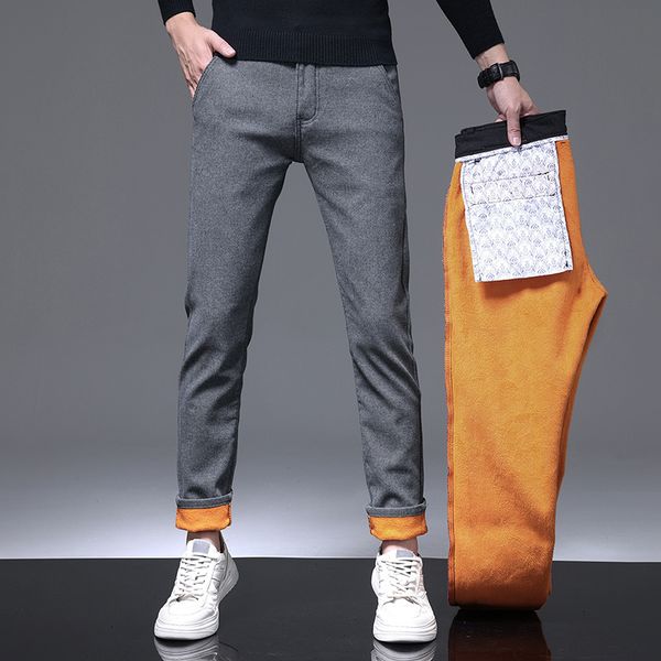 men's pants winter warm casual fashion fleece thick plaid trousers office stretch male brand clothing 230720, Black
men's pants winter warm casual fashion fleece thick plaid trousers office stretch male brand clothing 230720, Black