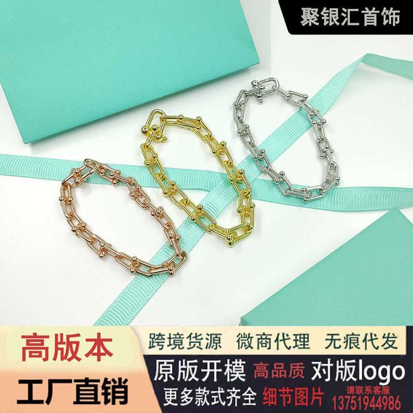 elling tiffay tif925 silver v gold material simple fashion personalized light luxury u-shaped horseshoe bracelet, Black
elling tiffay tif925 silver v gold material simple fashion personalized light luxury u-shaped horseshoe bracelet, Black